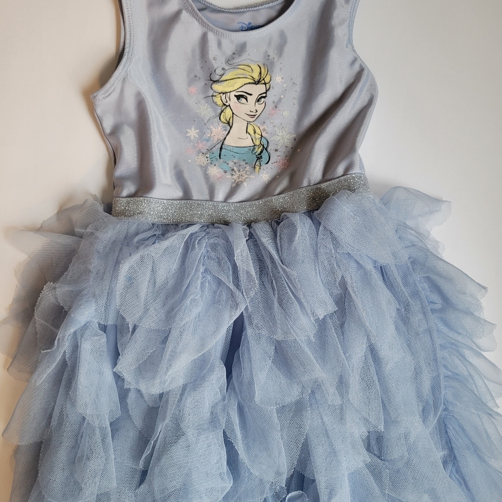4T girls blue Elsa Frozen tutu dress